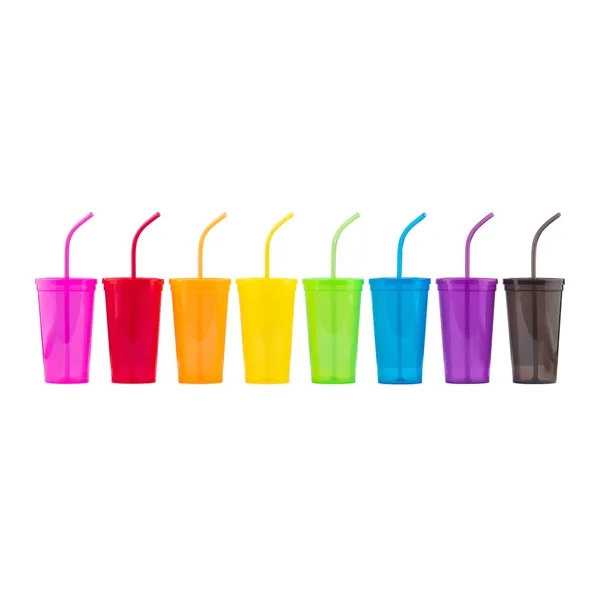 24 ounce single wall polypropylene plastic tumbler with lid and bent... from ASI 57800 Gordon Sinclair / Gordon Sinclair®