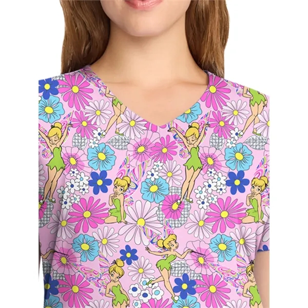 Cherokee Tooniforms V-Neck Print Top TF737... from ASI 86018 Scrub Authority / Uniform Stores