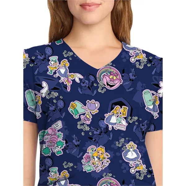 Cherokee Tooniforms V-Neck Print Top TF737... from ASI 86018 Scrub Authority / Uniform Stores