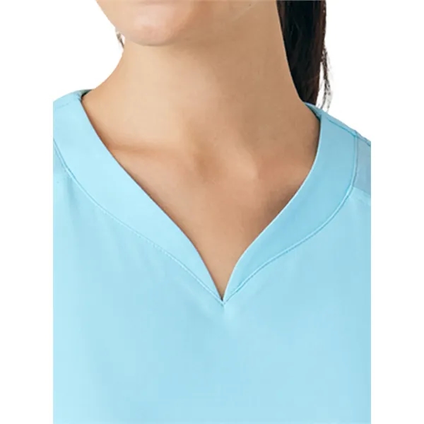 White Cross - VIBE - Women's Curved V-Neckline Scrub Top... from ASI 86018 Scrub Authority / Uniform Stores
