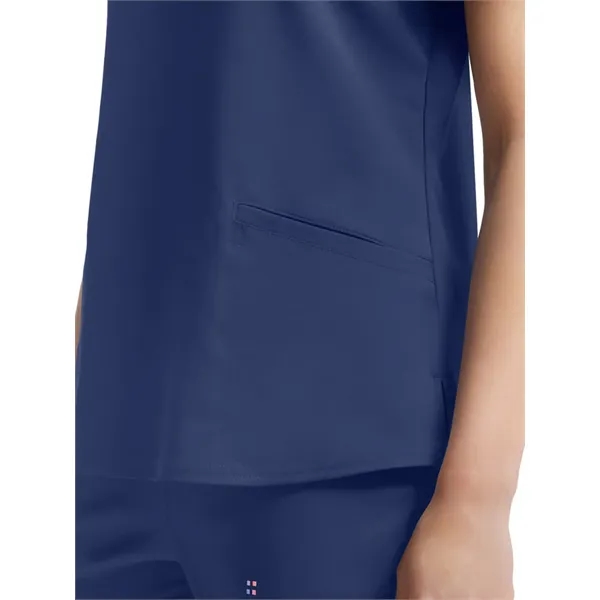 White Cross - VIBE - Women's Curved V-Neckline Scrub Top... from ASI 86018 Scrub Authority / Uniform Stores