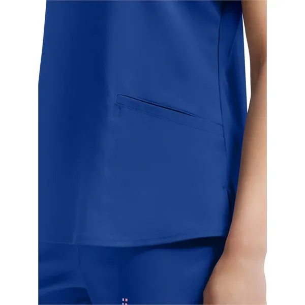 White Cross - VIBE - Women's Curved V-Neckline Scrub Top... from ASI 86018 Scrub Authority / Uniform Stores