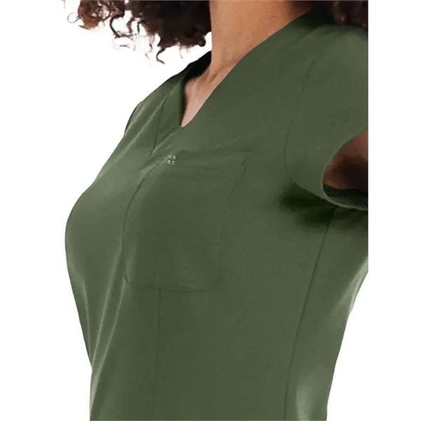 White Cross - CRFT - Women's 1-Pocket V-Neck Top... from ASI 86018 Scrub Authority