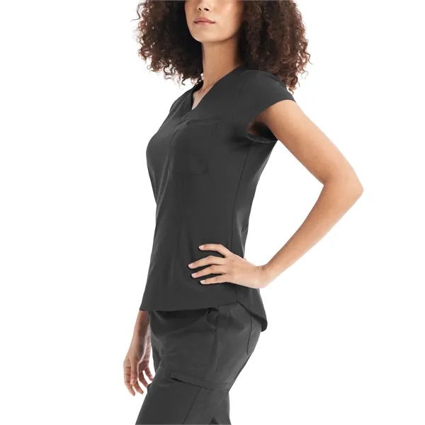 White Cross - CRFT - Women's 1-Pocket V-Neck Top... from ASI 86018 Scrub Authority