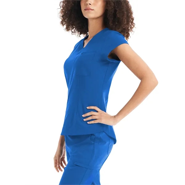 White Cross - CRFT - Women's 1-Pocket V-Neck Top... from ASI 86018 Scrub Authority