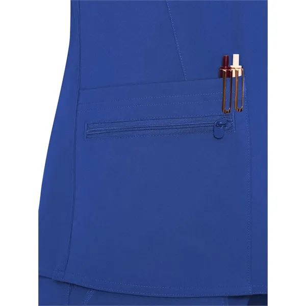 Med Couture Touch Women's V-Neck Knit Back Top... from ASI 86018 Scrub Authority / Uniform Stores