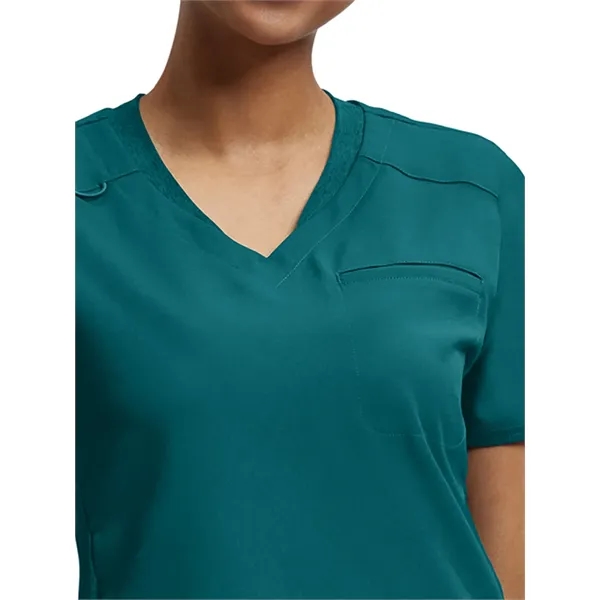 White Cross - VIBE - Women's Knit Collar V-Neck Scrub Top... from ASI 86018 Scrub Authority