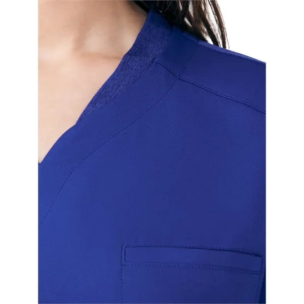 White Cross - VIBE - Women's Knit Collar V-Neck Scrub Top... from ASI 86018 Scrub Authority