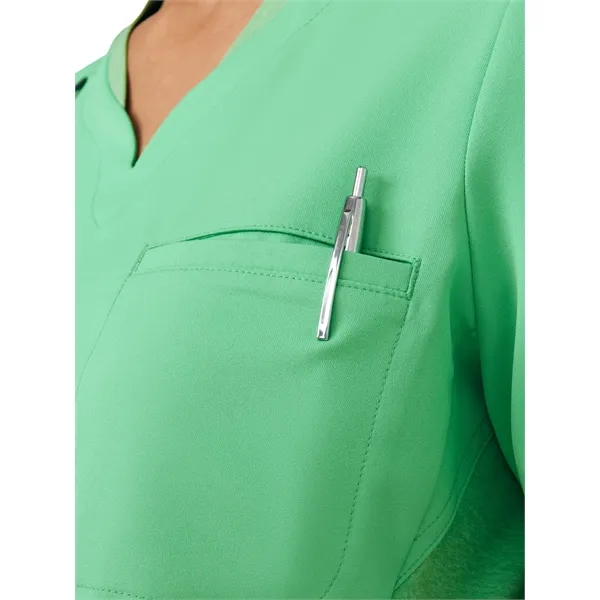 White Cross - VIBE - Women's Knit Collar V-Neck Scrub Top... from ASI 86018 Scrub Authority
