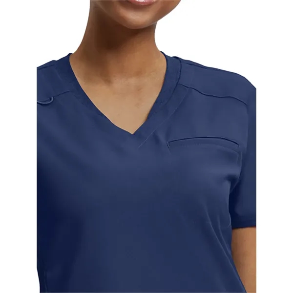 White Cross - VIBE - Women's Knit Collar V-Neck Scrub Top... from ASI 86018 Scrub Authority