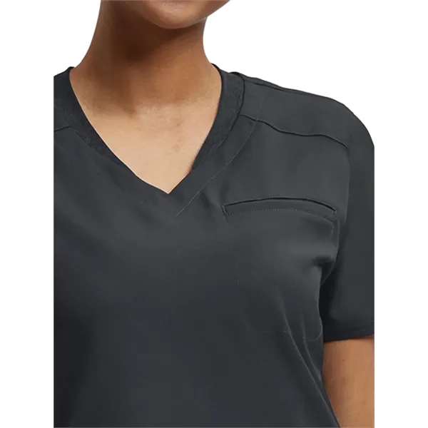 White Cross - VIBE - Women's Knit Collar V-Neck Scrub Top... from ASI 86018 Scrub Authority