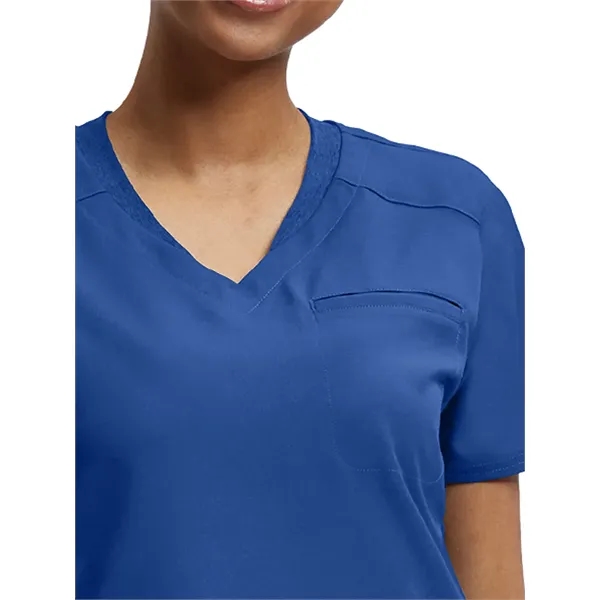 White Cross - VIBE - Women's Knit Collar V-Neck Scrub Top... from ASI 86018 Scrub Authority