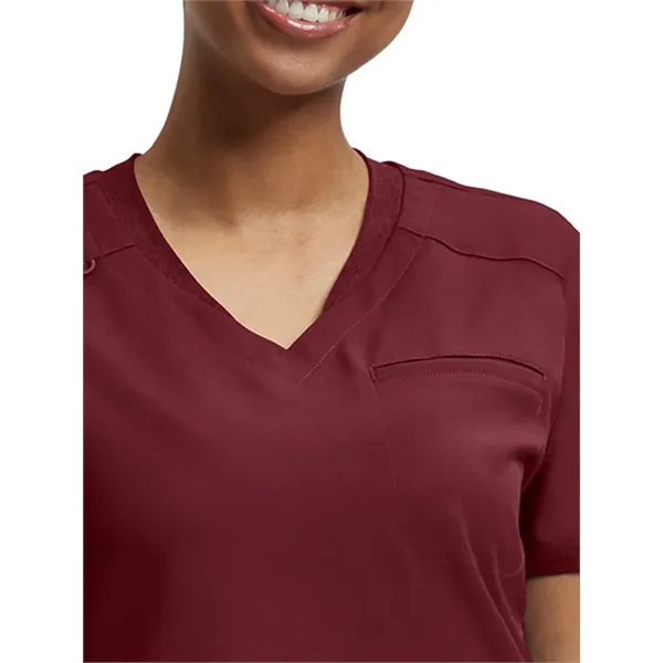 White Cross - VIBE - Women's Knit Collar V-Neck Scrub Top... from ASI 86018 Scrub Authority