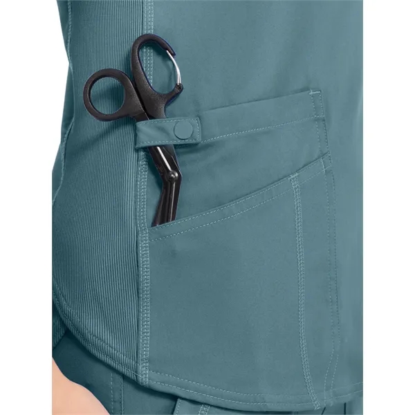 Med Couture Touch Women's V-Neck Shirttail Top... from ASI 86018 Scrub Authority