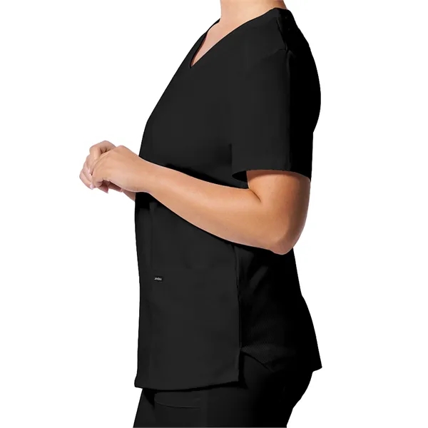 Landau ProFlex Women's Rib Knit V-Neck Top... from ASI 86018 Scrub Authority / Uniform Stores