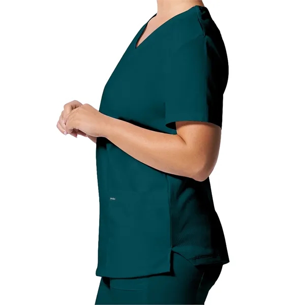 Landau ProFlex Women's Rib Knit V-Neck Top... from ASI 86018 Scrub Authority / Uniform Stores