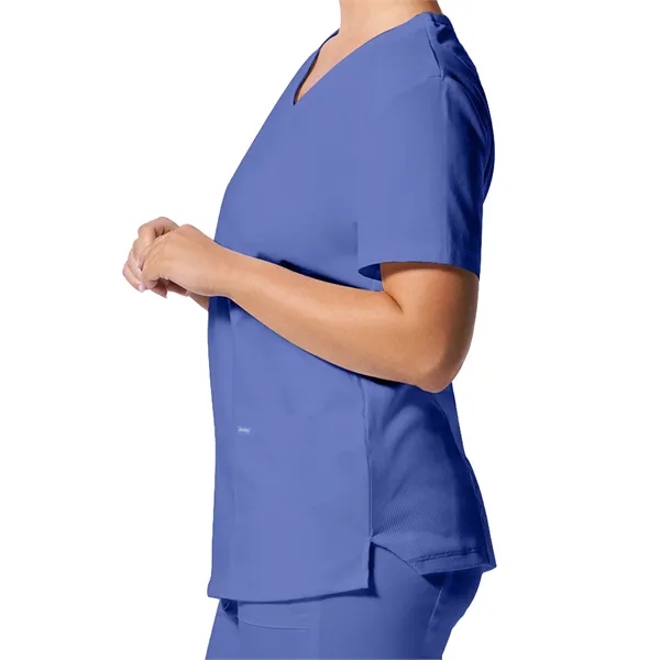 Landau ProFlex Women's Rib Knit V-Neck Top... from ASI 86018 Scrub Authority / Uniform Stores