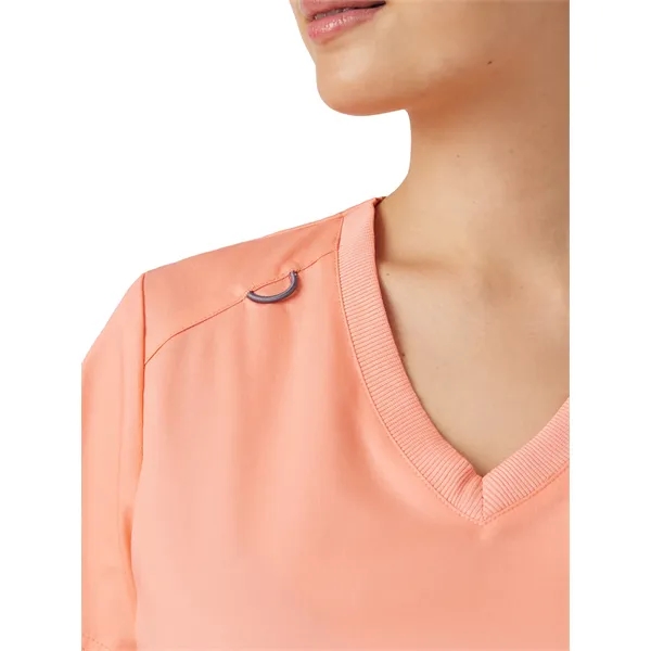 Landau ProFlex Women's Rib Knit V-Neck Top... from ASI 86018 Scrub Authority / Uniform Stores