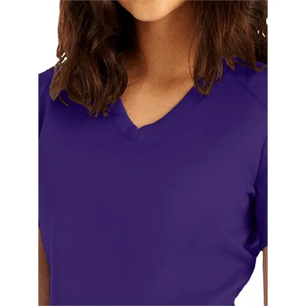 Landau ProFlex Women's Rib Knit V-Neck Top... from ASI 86018 Scrub Authority / Uniform Stores