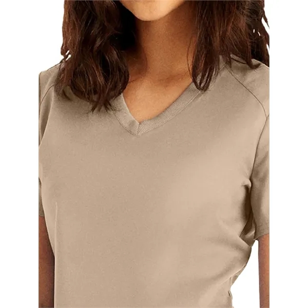 Landau ProFlex Women's Rib Knit V-Neck Top... from ASI 86018 Scrub Authority / Uniform Stores