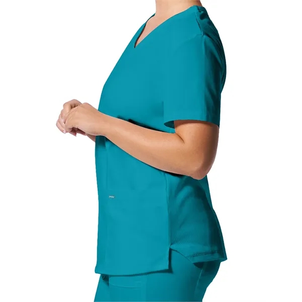 Landau ProFlex Women's Rib Knit V-Neck Top... from ASI 86018 Scrub Authority / Uniform Stores