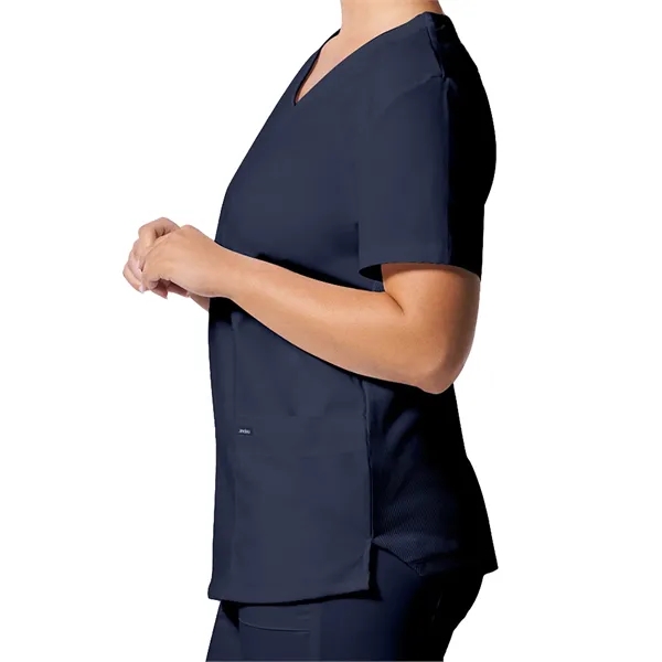 Landau ProFlex Women's Rib Knit V-Neck Top... from ASI 86018 Scrub Authority / Uniform Stores