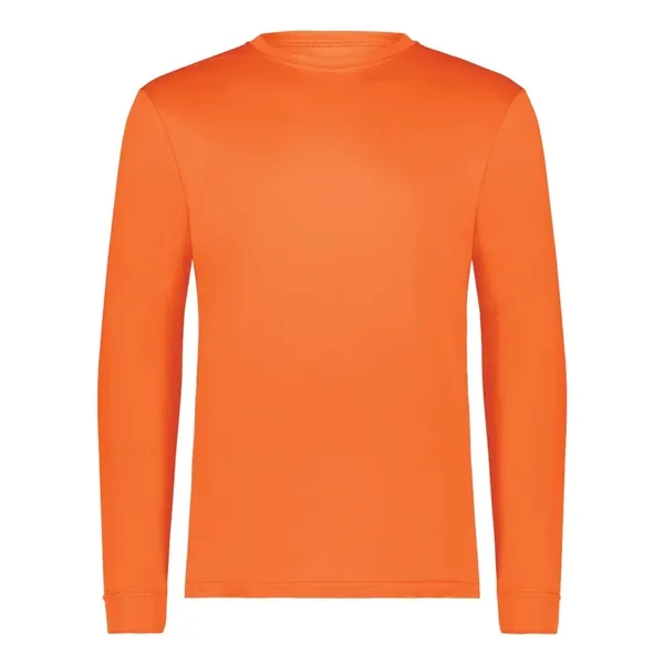 Performance long sleeve t-shirt with a self-fabric collar and cuffs. Blank... from ASI 84358 S&S Activewear
