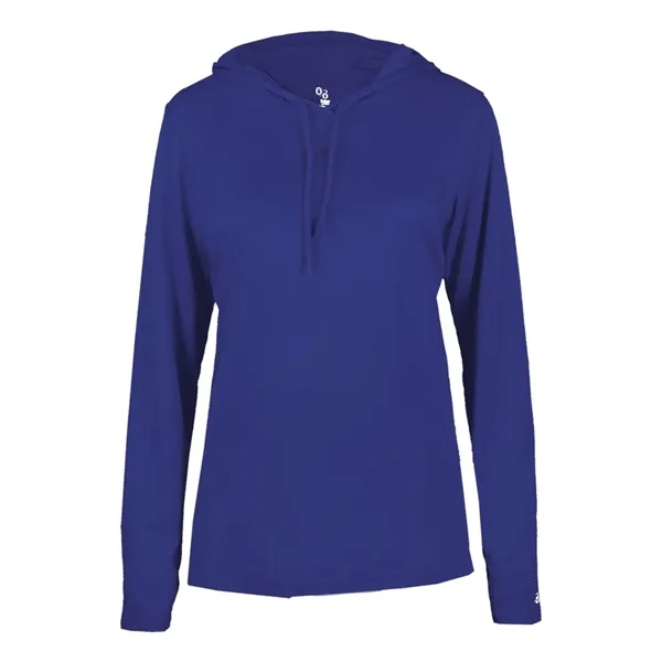 Long sleeve ladies hooded t-shirt... from ASI 84358 S&S Activewear