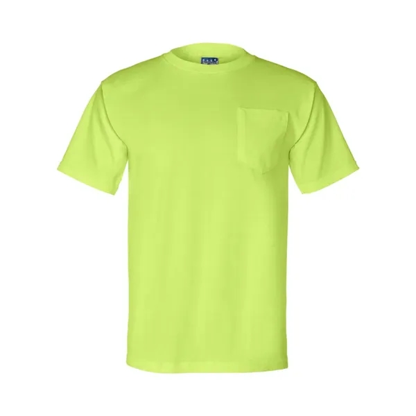 Adult pre-shrunk 100% cotton short sleeve t-shirt with a pocket, union... from ASI 84358 S&S Activewear