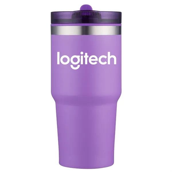 20 oz insulated travel mug with powdered finish and drinking spout... from ASI 68190 Lungsal / Lungsal
