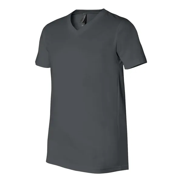 Adult short sleeve v-neck t-shirt with hemmed sleeves. Blank product.... from ASI 84358 S&S Activewear
