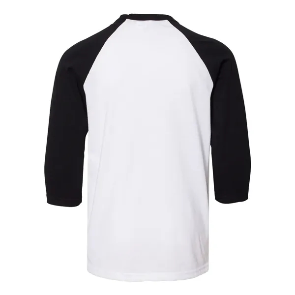 Youth Three-Quarter Sleeve Baseball Tee... from ASI 84358 S&S Activewear