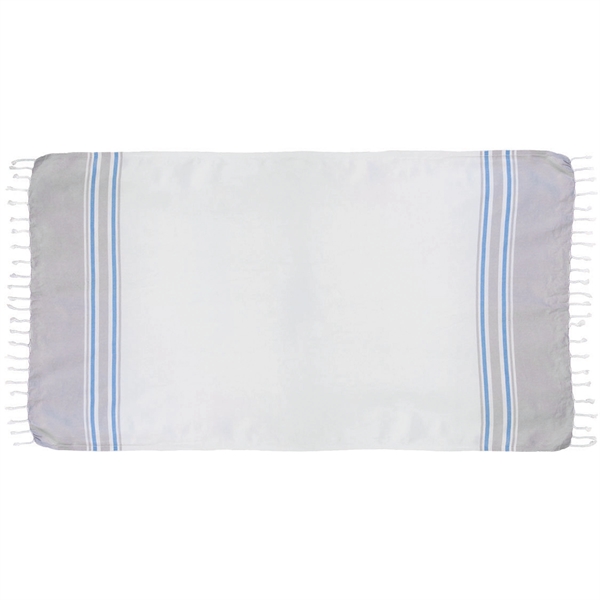 38" x 69" Turkish Peshtemal beach towel with twisted fringe edge... from ASI 90913 Terry Town