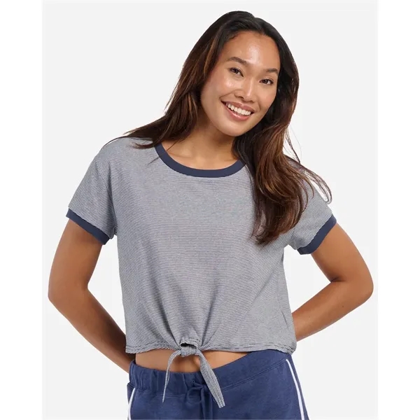 Boxercraft Women's Striped Tie Front T-Shirt... from ASI 84358 S&S Activewear