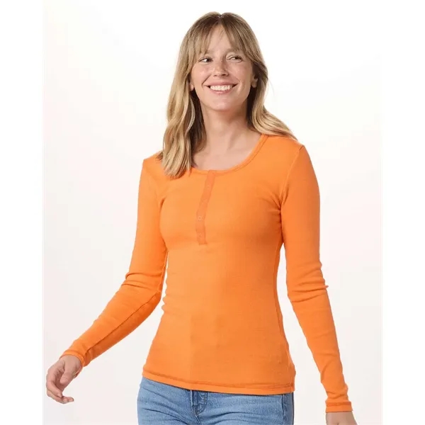 Boxercraft Women's Harper Long Sleeve Henley... from ASI 84358 S&S Activewear