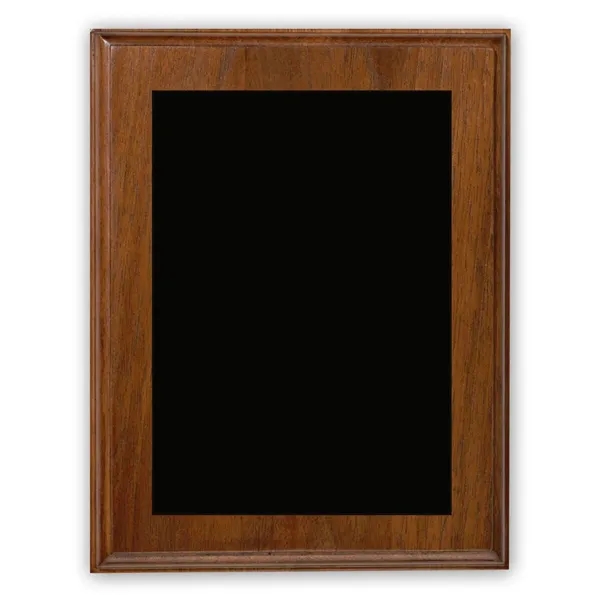 7" x 9" recognition plaque with grained walnut wood and a... from ASI 68507 The Magnet Group / Benchmark Crystal & Clocks
