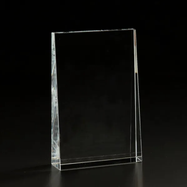 6" x 4" x 1.25" wedge shaped 3D crystal award.... from ASI 68507 The Magnet Group / Benchmark Crystal & Clocks