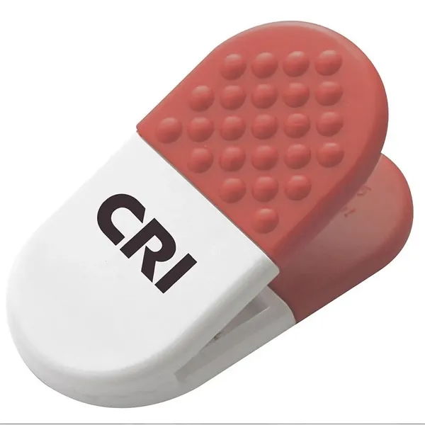 Capsule shaped power clip with a super-strong magnet and rubber grips.... from ASI 68507 The Magnet Group / Innovations by Magnet™