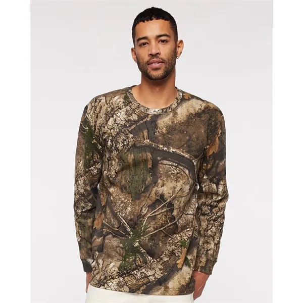 Camo long sleeve cotton t-shirt... from ASI 84358 S&S Activewear