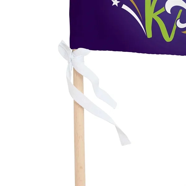 Set of six 16" x 24" stick flags with black plastic... from ASI 87188 Showdown Displays