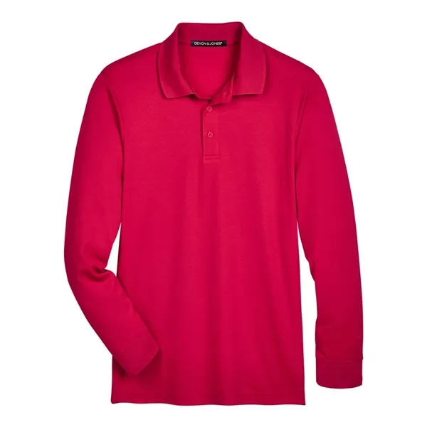 DJ Classic CrownLux Performance® Plaited Long Sleeve Polo... from ASI 84358 S&S Activewear