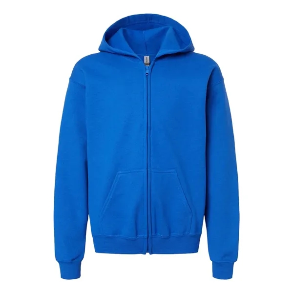 Youth 8.0 oz., 50% cotton / 50% polyester full zip hooded... from ASI 84358 S&S Activewear