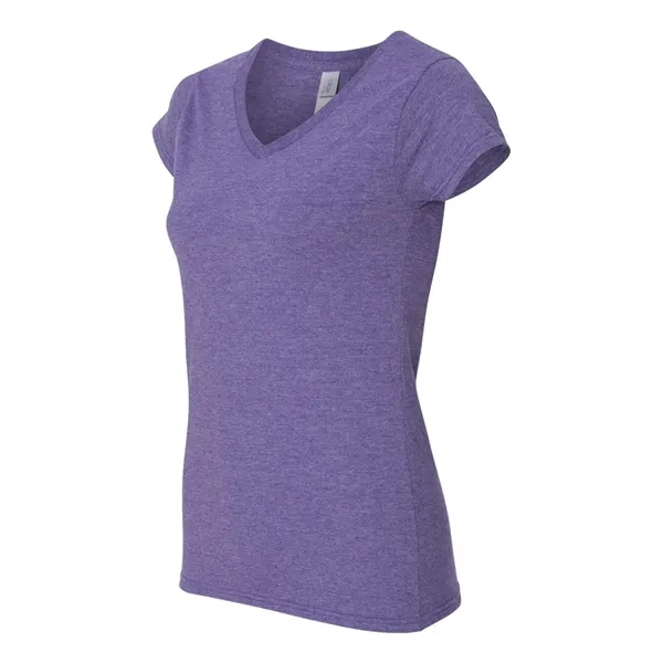 Women's v-neck t-shirt with 1/2" rib-knit collar. Blank product.... from ASI 84358 S&S Activewear