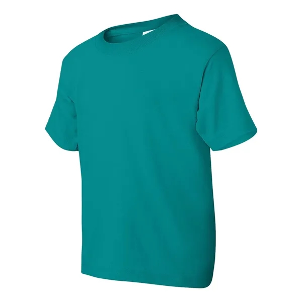 Youth 5.6 oz preshrunk 50% polyester / 50% cotton t-shirt. Blank... from ASI 84358 S&S Activewear