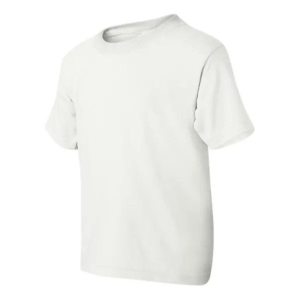 Youth 5.6 oz preshrunk 50% polyester / 50% cotton t-shirt. Blank... from ASI 84358 S&S Activewear