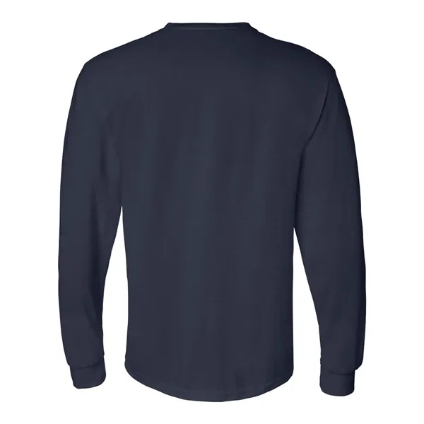 Adult pre-shrunk 50% cotton / 50% polyester long sleeve t-shirt. Blank... from ASI 84358 S&S Activewear