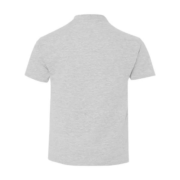 Hanes youth T-shirt with double-needle stitching and shoulder-to-shoulder tape.... from ASI 84358 S&S Activewear