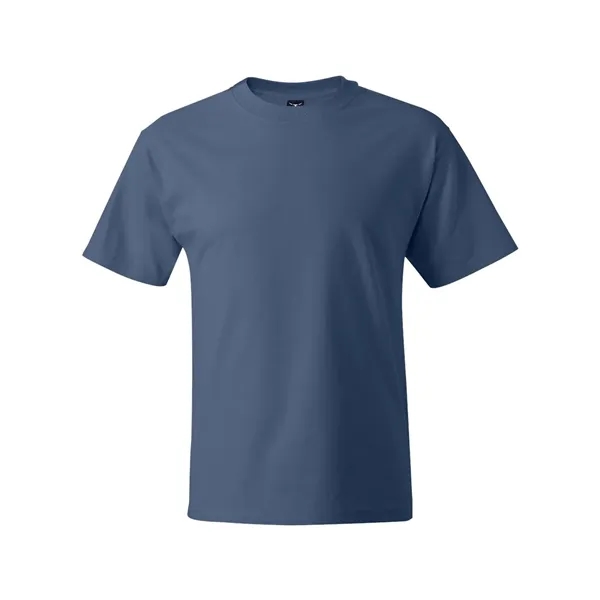Hanes T-shirt made of 100% ring-spun cotton with double-needle stitching.... from ASI 84358 S&S Activewear