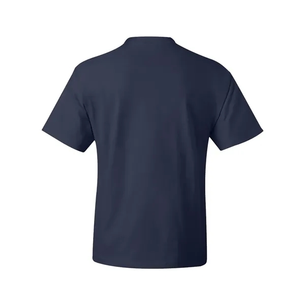 Hanes T-shirt made of 100% ring-spun cotton with double-needle stitching.... from ASI 84358 S&S Activewear