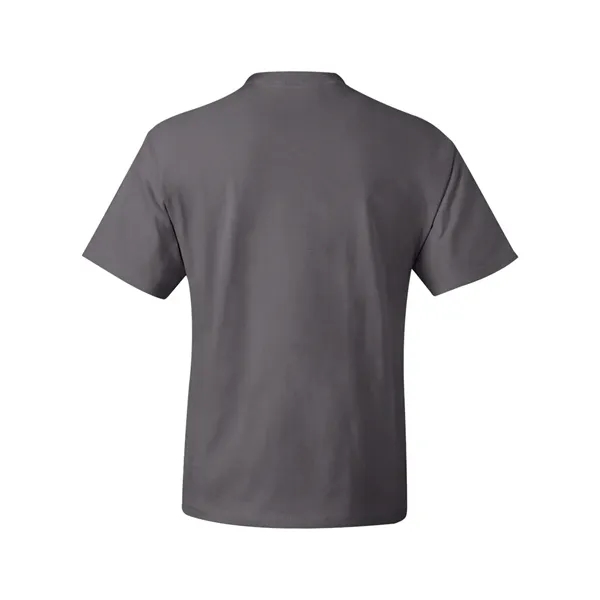 Hanes T-shirt made of 100% ring-spun cotton with double-needle stitching.... from ASI 84358 S&S Activewear
